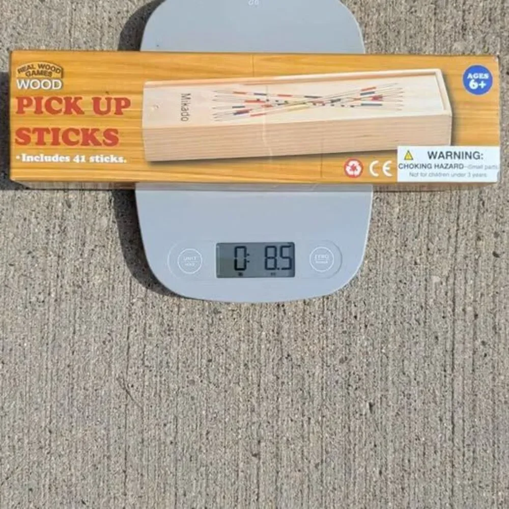 Vintage Mikado Pick Up Sticks Game Real Wood Games Complete Box Set 41 Sticks